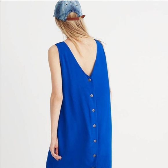 Madewell Dresses & Skirts - Madewell Blue Button Back Dress XS